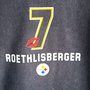 Vintage Black Steeler T-shirt - Roethlisberger - Size M